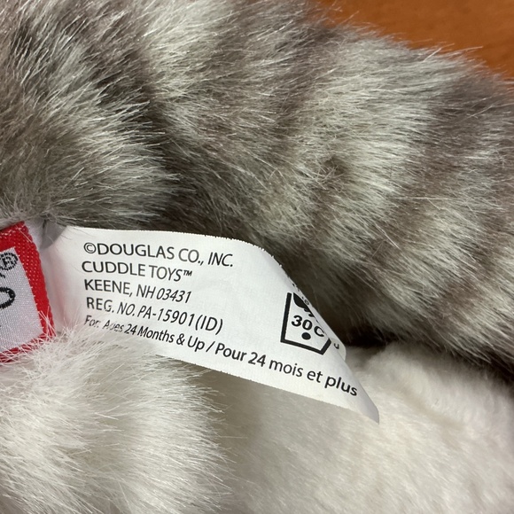 Douglas Cuddle Toy Gray Tabby Tuxedo Realistic Cat Plush Stuffed Animal - Picture 7 of 8